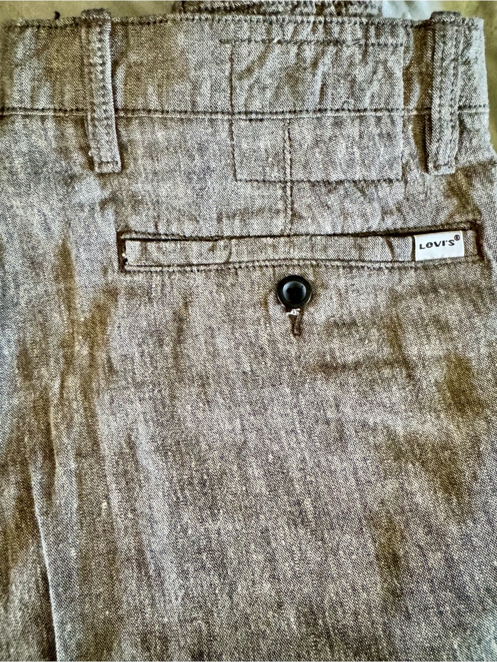 Levi Strauss & Co. Cream Denim Jeans Label